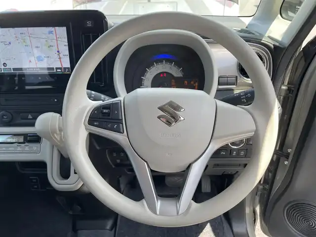スズキ ワゴンＲ スマイル HYBRID S リミテッド 滋賀県 2024(令6)年 0.3万km モスグレーメタリック 純正9型ナビ/CD/DVD/Bluetooth/フルセグTV/全方位カメラ/スズキセーフティサポート/シートヒーター/両側パワースライドドア/プッシュスタート/スマートキー/LEDヘッドライト
