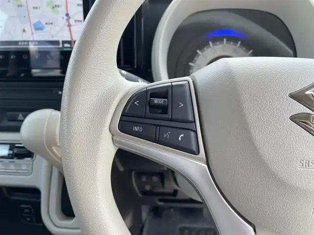スズキ ワゴンＲ スマイル HYBRID S リミテッド 滋賀県 2024(令6)年 0.3万km モスグレーメタリック 純正9型ナビ/CD/DVD/Bluetooth/フルセグTV/全方位カメラ/スズキセーフティサポート/シートヒーター/両側パワースライドドア/プッシュスタート/スマートキー/LEDヘッドライト