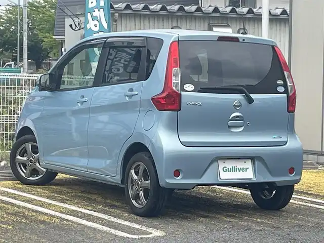 日産 デイズ X 宮城県 2015(平27)年 1.7万km アイスブルー CDオーディオ/360度、バックカメラ付バックミラー/社外スタッドレス(155/65R14)/電動格納ミラー/オートライト/プッシュスタートボタン/スペアキー×１/プリクラッシュセーフティ/純正マット　