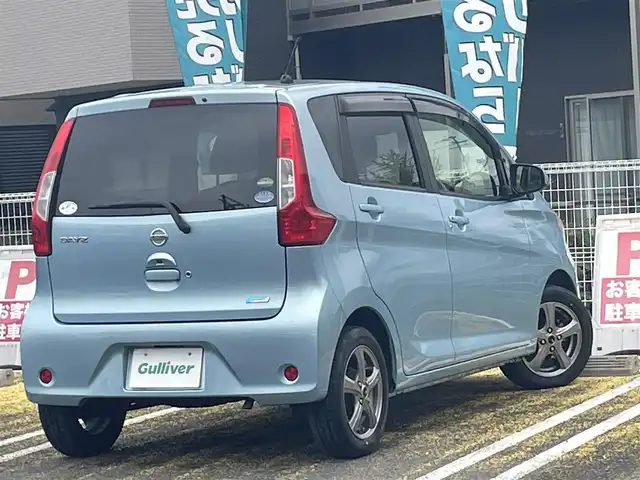 日産 デイズ X 宮城県 2015(平27)年 1.7万km アイスブルー CDオーディオ/360度、バックカメラ付バックミラー/社外スタッドレス(155/65R14)/電動格納ミラー/オートライト/プッシュスタートボタン/スペアキー×１/プリクラッシュセーフティ/純正マット　