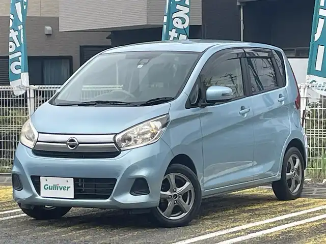 日産 デイズ X 宮城県 2015(平27)年 1.7万km アイスブルー CDオーディオ/360度、バックカメラ付バックミラー/社外スタッドレス(155/65R14)/電動格納ミラー/オートライト/プッシュスタートボタン/スペアキー×１/プリクラッシュセーフティ/純正マット　
