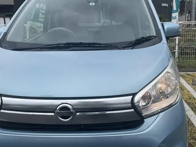 日産 デイズ X 宮城県 2015(平27)年 1.7万km アイスブルー CDオーディオ/360度、バックカメラ付バックミラー/社外スタッドレス(155/65R14)/電動格納ミラー/オートライト/プッシュスタートボタン/スペアキー×１/プリクラッシュセーフティ/純正マット　