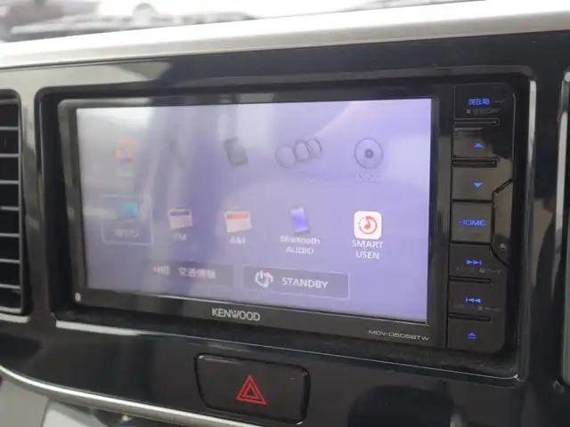 三菱 ｅＫスペース G 山形県 2014(平26)年 4.9万km サクラピンクメタリック メモリナビ/　　【CD DVD BT フルセグ USB】/バックカメラ/両側パワースライドドア/アイドリングストップ/インテリジェントルームミラー/電動格納ミラー/純正フロアマット/ドアバイザ―/スマートキー/スペアキー