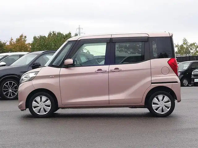 三菱 ｅＫスペース G 山形県 2014(平26)年 4.9万km サクラピンクメタリック メモリナビ/　　【CD DVD BT フルセグ USB】/バックカメラ/両側パワースライドドア/アイドリングストップ/インテリジェントルームミラー/電動格納ミラー/純正フロアマット/ドアバイザ―/スマートキー/スペアキー