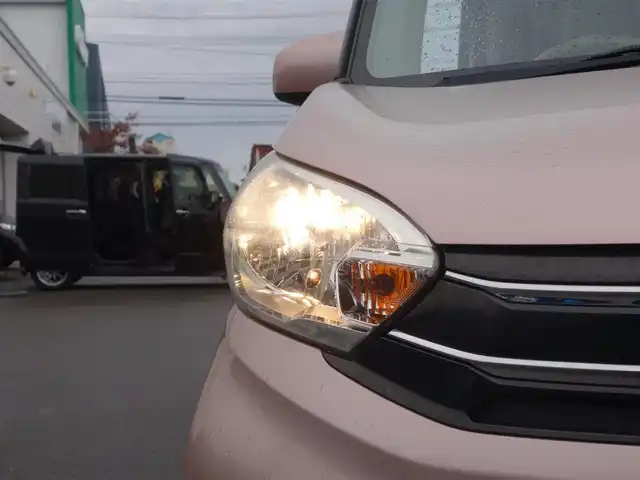 三菱 ｅＫスペース G 山形県 2014(平26)年 4.9万km サクラピンクメタリック メモリナビ/　　【CD DVD BT フルセグ USB】/バックカメラ/両側パワースライドドア/アイドリングストップ/インテリジェントルームミラー/電動格納ミラー/純正フロアマット/ドアバイザ―/スマートキー/スペアキー