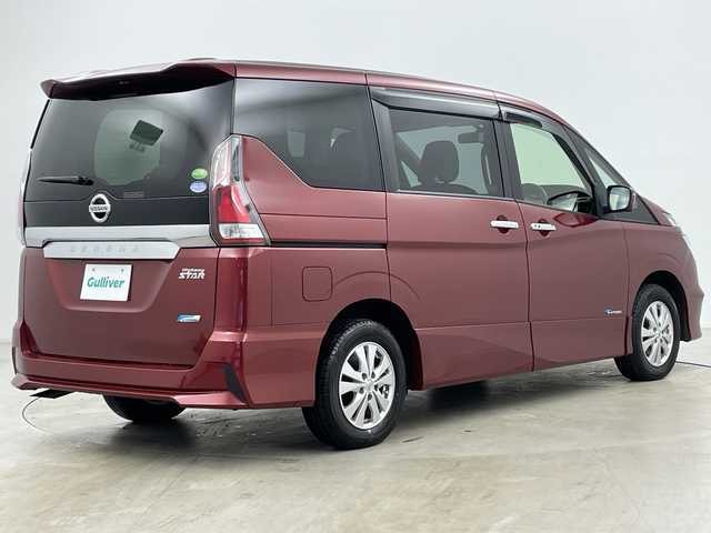 日産 セレナ ハイウェイスター 道央・札幌 2016(平28)年 7万km マルーンレッド ・４WD/・純正ナビ（TV＆CD＆DVD＆BT＆SD）/・全方位モニター/・エマージェンシーブレーキ/・アイドリングストップ/・純正フリップダウンモニター/・クルーズコントロール/・両側パワースライドドア/・ビルトインETC/・オートライト/・ハロゲンヘッドライト/・スマートキー