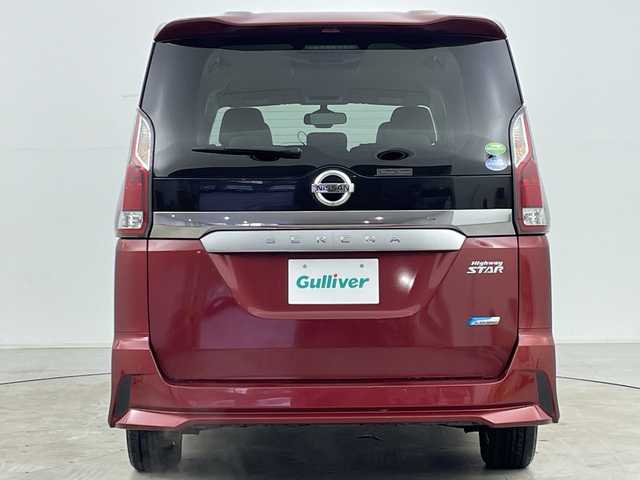 日産 セレナ ハイウェイスター 道央・札幌 2016(平28)年 7万km マルーンレッド ・４WD/・純正ナビ（TV＆CD＆DVD＆BT＆SD）/・全方位モニター/・エマージェンシーブレーキ/・アイドリングストップ/・純正フリップダウンモニター/・クルーズコントロール/・両側パワースライドドア/・ビルトインETC/・オートライト/・ハロゲンヘッドライト/・スマートキー