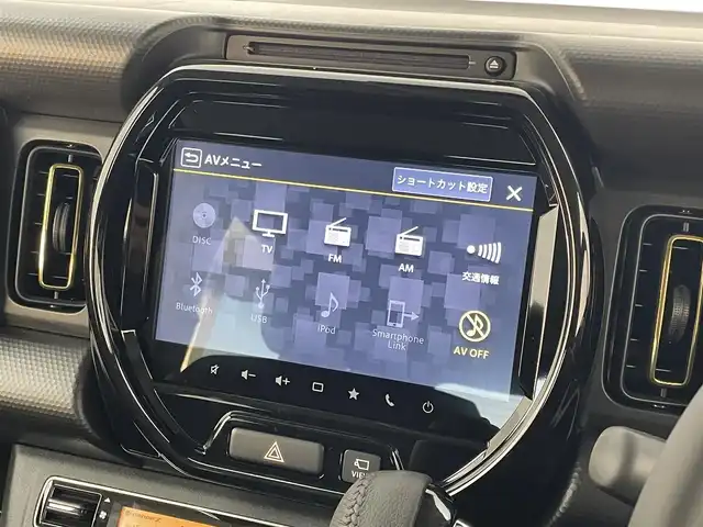 スズキ ハスラー HYBRID X 埼玉県 2025(令7)年 0.1千km ブルーイッシュブラックパール3 登録済未使用車　純正９インチディスプレイオーディオ　全方位モニター　セーフティサポート　レーダークルーズコントロール　シートヒーター　純正アルミホイール　スマートキー　オートハイビーム　ＬＥＤライト