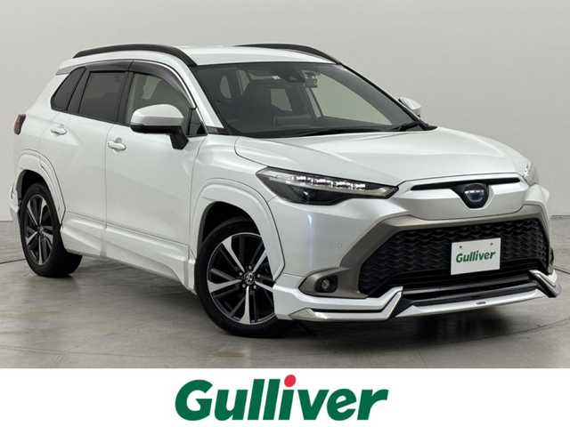 トヨタ カローラ クロス ハイブリッド Z 福岡県 2022(令4)年 5.2万km プラチナホワイトパールマイカ モデリスタエアロ　/純正９型ＤＡナビ／フルセグＴＶ　/全方位カメラ　/ビルトインＥＴＣ２．０　/前後ドラレコ　/トヨタセーフティセンス　/レーダークルーズコントロール　/コーナーセンサー　/衝突軽減ブレーキ　/レーンキープ　/アクセル踏み間違い防止　/ＢＳＭ　/シートヒーター　/パワーバックドア　/純正１８インチＡＷ
