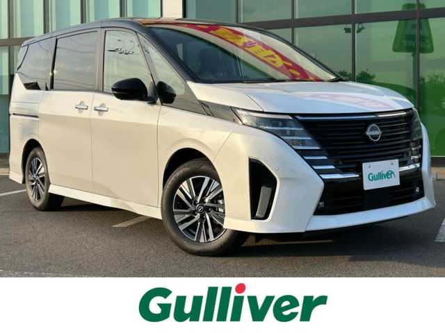 日産 セレナ e－パワー ハイウェイスター V 和歌山県 2025(令7)年 0.1万km未満 白Ⅱ 未使用車/純正コネクトナビ/フルセグTV/（BT/HDMI）/全方位/衝突被害軽減ブレーキ/プロパイロット/レーンディパーチャーアラート/踏み間違い防止/前後コーナーセンサー/オートライト/ビルトインETC2.0/前方ドライブレコーダー/両側パワースライド/デジタルインナーミラー/LEDヘッドライト/フォグランプ/プッシュスタート/純正16インチアルミ