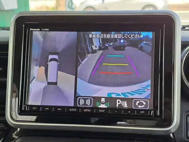 スズキ スペーシア カスタム HYBRID XS 大阪府 2020(令2)年 3.7万km ピュアホワイトP /禁煙車//純正SDナビ【CN-RZ865】//フルTV/DVD/BT/SD/CD/USB//バックカメラ・全方位カメラ//ドラレコ【CA-DRZ3DZA】//USB充電//両側パワースライドドア//スリムサーキュレーター//デュアルカメラブレーキサポート//アダプティブクルーズコントロール//オートハイビーム//レーンキープアシスト//D席パワーシート//ハーフレザーシート//純正15AW//バックソナー