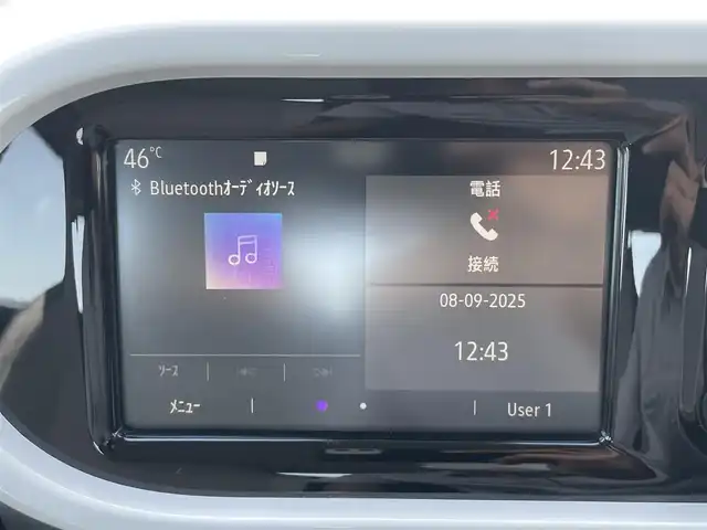 ルノー トゥインゴ EDC 千葉県 2020(令2)年 4.2万km ライトブルー マルチファンクションシステム/・FM/AM/Bluetooth/・Apple car play/Android　Auto/・バックカメラ/スピードリミッター/クルーズコントロール/車線逸脱警報/ＥＴＣ/フロアマット/オートライト/純正１５インチＡＷ/スペアキー有り