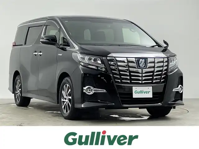 トヨタ アルファードハイブリット SR 千葉県 2017(平29)年 3.3万km ブラック 純正10インチナビ/・Bluetooth接続/・フルセグTV/・CD/DVD再生/両側パワースライドドア/LEDヘッドライト/前後コーナーセンサー/ビルトインETC/スマートキー