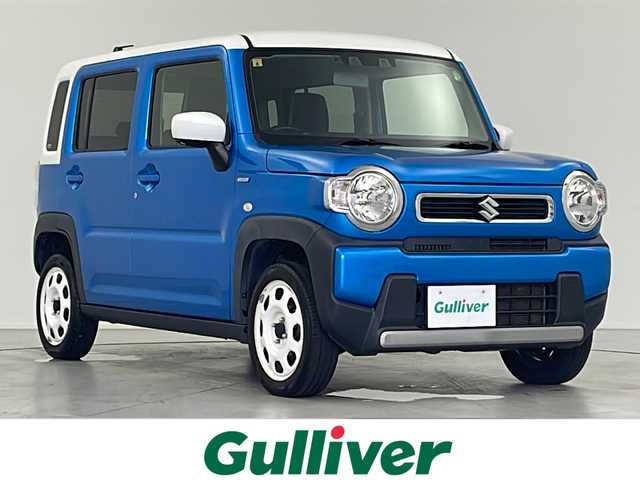 スズキ ハスラー HYBRID G 岐阜県 2021(令3)年 7.8万km ブリスクブルーメタリック/ホワイト2トーンルーフ 社外ナビ　/ＤＩＳＣ／ラジオ／ＢＴ　/コーナーセンサー　/バックカメラ　/レーンキープアシスト　/シートヒーター　/社外フロアマット　/オートエアコン　/オートライト　/ＥＴＣ　/衝突軽減ブレーキ/エンジンスタートボタン