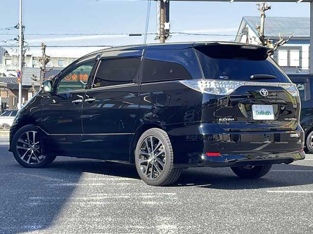 トヨタ エスティマ アエラス レザーパッケージ 大阪府 2013(平25)年 2.5万km ブラック 純正ナビ/バックカメラ/フルセグTV/純正フリップダウンモニター/両側パワースライドドア/前席シートヒーター/黒革シート/革巻きステアリング/HIDヘッドライト/フォグランプ/運転席パワーシート/純正マット/ドアバイザー/保証書/取扱説明書/スペアキー1本