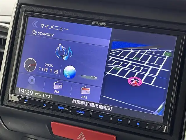 ホンダ Ｎ ＢＯＸ カスタム G ターボ Lパッケージ 群馬県 2017(平29)年 3.9万km クリスタルブラックパール ナビ　バックカメラ　両側電動スライドドア　衝突被害軽減ブレーキ　フルセグＴＶ　パドルシフト　ビルトインＥＴＣ　クルーズコントロール　オートライト　ドライブレコーダー　ステアリングリモコン　スマートキー