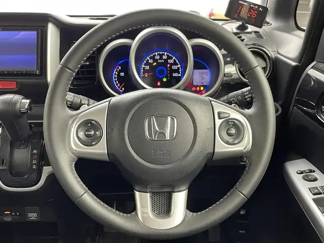 ホンダ Ｎ ＢＯＸ カスタム G ターボ Lパッケージ 群馬県 2017(平29)年 3.9万km クリスタルブラックパール ナビ　バックカメラ　両側電動スライドドア　衝突被害軽減ブレーキ　フルセグＴＶ　パドルシフト　ビルトインＥＴＣ　クルーズコントロール　オートライト　ドライブレコーダー　ステアリングリモコン　スマートキー