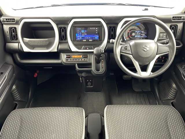 スズキ ハスラー HYBRID G 岐阜県 2021(令3)年 9万km ブリスクブルーメタリック/ホワイト2トーンルーフ 社外SDナビ/　(AM/FM/CD/DVD/Bluetooth)/バックカメラ/衝突軽減ブレーキ/レーンキープアシスト/コーナーセンサー/ETC/社外フロアマット/シートヒーター/オートライト/スマートキー