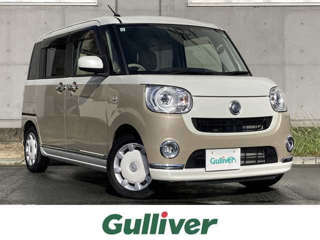 ダイハツ ムーヴ キャンバス G メイクアップ リミテッド　SAⅢ 静岡県 2019(令1)年 3.9万km パールホワイトⅢ/ナチュラルベージュマイカメタリック 2トーン スマートアシストIII/純正SDナビ（NSZN-W69D）/   AM FM CD DVD Bluetooth SD MEMORYMUSIC/フルセグTV/ドライブレコーダー/バックカメラ/ETC/両側パワースライドドア/LEDヘッドライト/フロントフォグランプ/スマートキー×2本/プッシュスタート/ベンチシート/ドアバイザー/ワンオーナー/アラウンドビューモニター
