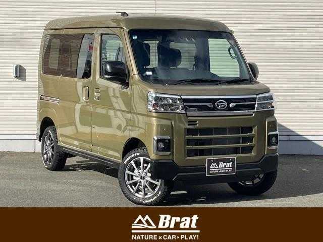 ダイハツ アトレー バン RS 岩手県 2025(令7)年 0.1千km オフビートカーキM 両側パワースライドドア　/４ｃｍリフトアップ　/ＬＥＤヘッドライト　/レーダークルコン　/前後コーナーセンサー　/電動格納ミラー　/４ＷＤ　/アイドリングストップ　/ターボ車　/フルフラット　/オートライト/社外AW/ホワイトレタータイヤ/バックカメラ付き