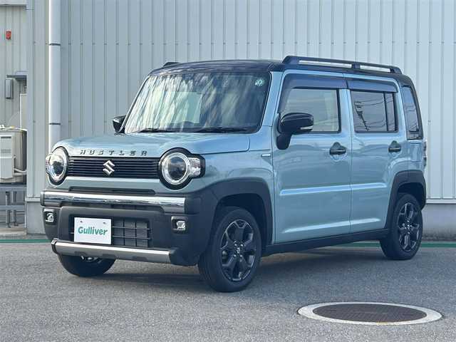 スズキ ハスラー タフワイルド 富山県 2024(令6)年 0.4万km オフブルーメタリック/ブラック 2トーン 社外ナビ/フルセグTV/CD/DVD/USB/AMFM/ipad/バックモニター/前後ドライブレコーダー/前席シートヒーター/コーナーセンサー/アダプティブクルーズコントロール/衝突被害軽減システム/アイドリングオフ/横滑り防止/ダウンヒルアシストコントロール/オートライト/純正15インチアルミホイール/純正フロアマット