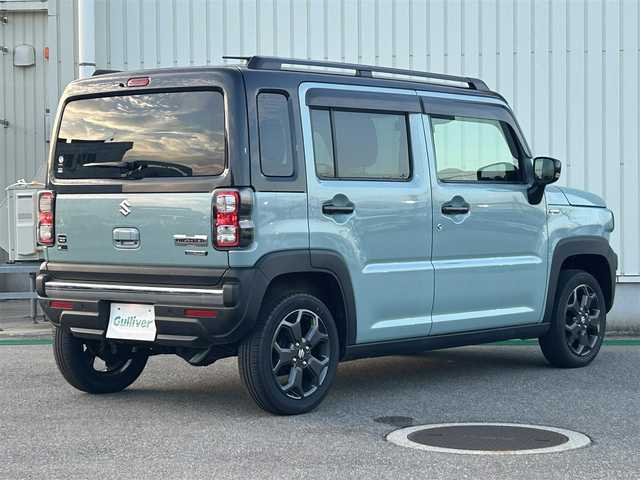 スズキ ハスラー タフワイルド 富山県 2024(令6)年 0.4万km オフブルーメタリック/ブラック 2トーン 社外ナビ/フルセグTV/CD/DVD/USB/AMFM/ipad/バックモニター/前後ドライブレコーダー/前席シートヒーター/コーナーセンサー/アダプティブクルーズコントロール/衝突被害軽減システム/アイドリングオフ/横滑り防止/ダウンヒルアシストコントロール/オートライト/純正15インチアルミホイール/純正フロアマット
