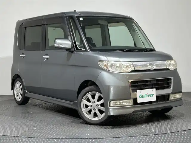 ダイハツ タント カスタム X リミテッド 愛媛県 2009(平21)年 13.5万km プラチナグレーメタリック ・ナビ（ワンセグＴＶ・ＣＤ・ＤＶＤ・ＦＭ・ＡＭ・ＳＤ）/・片側パワスラ　/・スマートキー　/・オートエアコン