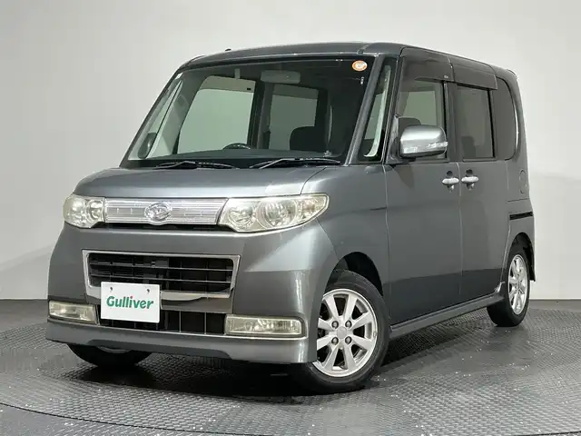 ダイハツ タント カスタム X リミテッド 愛媛県 2009(平21)年 13.5万km プラチナグレーメタリック ・ナビ（ワンセグＴＶ・ＣＤ・ＤＶＤ・ＦＭ・ＡＭ・ＳＤ）/・片側パワスラ　/・スマートキー　/・オートエアコン