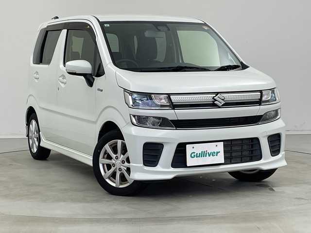 スズキ ワゴンＲ HYBRID FZ 新潟県 2017(平29)年 2.6万km ピュアホワイトP ワンオーナー/オーディオ/　Bluetooth/CD/USB/衝突被害軽減ブレーキ/レーンキープアシスト/ヘッドアップディスプレイ/アイドリングストップ/横滑り防止装置/オートマチックハイビーム/オートライト/レザーステアリング/ステアリングスイッ