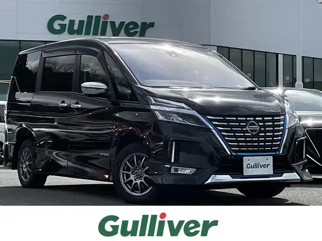 日産 セレナ e－パワー ハイウェイスター V 高知県 2020(令2)年 4.8万km ダイヤモンドブラック プロパイロット/純正10インチナビ/CD/DVD/DTV/Bluetooth/Blu-ray/アラウンドビューモニター/純正フリップダウンモニター/両側パワースライドドア/寒冷地仕様/シートヒーター /ステアリングヒーター/後席エアコン/ステアリングスイッチ/ドライブレコーダー /ビルトインETC/LEDオートライト/オートハイビーム/純正アルミホイール付きサマータイヤ積込/スマートキー/プッシュスタート /純正フロアマット/ドアバイザー