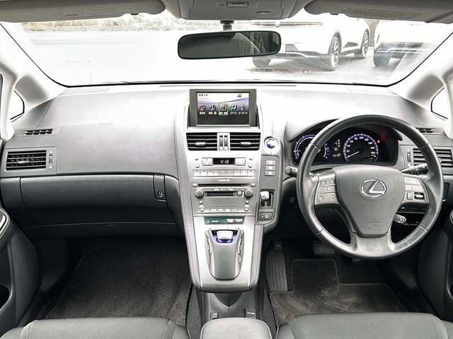 レクサス ＨＳ 250h 三重県 2010(平22)年 5.3万km ブラック ワンオーナー/クルーズコントロール/メーカーナビ/フルセグTV/FM/AM/CD/DVD/MD/USB/AUX/パワーシート/ETC/アクセサリーソケット/保証書/取扱説明書/スペアキー/カードキー