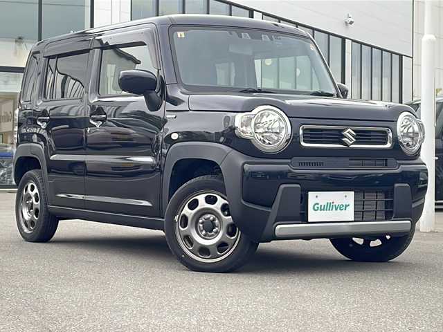 スズキ ハスラー HYBRID G 青森県 2023(令5)年 1.1万km ブルーイッシュブラックパール3 ・4WD/・社外ナビ/・ワンセグTV/・CD/AM/FM/BT/・衝突軽減装置/・横滑り抑制装置/・レーンキープアシスト/・追従型クルーズコントロール/・後方コーナーセンサー/・ダウンヒルアシストコントロール/・グリップコントロール/・前方ドライブレコーダー/・ETC/・D＋N席シートヒーター/・オートマチックハイビーム/・スマートキー/・プッシュスタート/・ドアバイザー/・フロアマット/・スペアキーあり/・保証書、取説