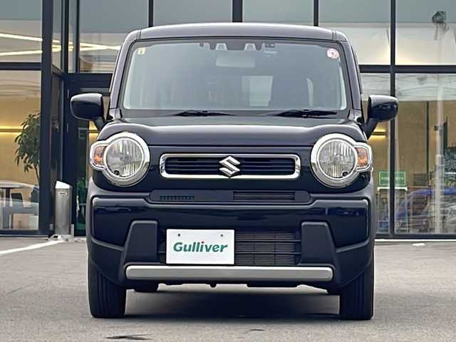 スズキ ハスラー HYBRID G 青森県 2023(令5)年 1.1万km ブルーイッシュブラックパール3 ・4WD/・社外ナビ/・ワンセグTV/・CD/AM/FM/BT/・衝突軽減装置/・横滑り抑制装置/・レーンキープアシスト/・追従型クルーズコントロール/・後方コーナーセンサー/・ダウンヒルアシストコントロール/・グリップコントロール/・前方ドライブレコーダー/・ETC/・D＋N席シートヒーター/・オートマチックハイビーム/・スマートキー/・プッシュスタート/・ドアバイザー/・フロアマット/・スペアキーあり/・保証書、取説
