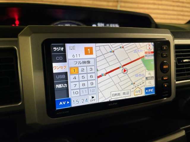 ダイハツ ウェイク X SA 道央・札幌 2015(平27)年 5.8万km ブラックマイカメタリック 【2510007025】/４ＷＤ　/ターボ　/衝突軽減ブレーキ　/ナビＴＶ　/バックカメラ　/片側電動スライドドア　/シートヒーター　/社外１４インチアルミホイール　/後席サンシェード　/プッシュスタート　/オートライト　/ＬＥＤヘッドライト/フォグライト