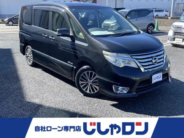 日産 セレナ ハイウェイスター Sハイブリッド 宮崎県 2014(平26)年 10.3万km ダイヤモンドブラック /ナビ(MP313D-W)//ワンセグ/TV/CD/DVD//ビルトインETC//バックカメラ//フリップダウンモニター//両側パワースライドドア//純正アルミホイール//オートライト