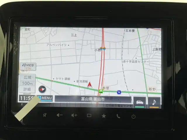 スズキ スペーシア カスタム HYBRID XS 富山県 2025(令7)年 0.1千km ピュアホワイトパール/ブラック2トーン 届出済未使用車/4WD/9インチ純正ナビ/（AM/FM/USB/BT/AppleCarPlay/AndroidAuto）/アラウンドビューモニター/ヘッドアップディスプレイ/デュアルセンサーブレーキサポートII/アダプティブクルーズコントロール/レーンキープアシスト/オートマチックハイビーム/LEDヘッドライト/コーナーセンサー前後/両側パワースライドドア/ハーフレザーシート/前席シートヒーター/ステアリングヒーター/スマートキー×２/プッシュスタート/アイドリングストップ/取扱説明書/保証書