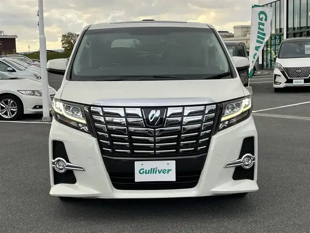 トヨタ アルファード S Cパッケージ 奈良県 2016(平28)年 5.5万km ラグジュアリーホワイトパールクリスタルシャインガラスフレーク 純正ナビ　/バックモニター　/サイドモニター　/ＪＢＬサウンド　/ＨＤＭＩ　/フルセグテレビ　/前方ドラレコ/サンルーフ　/フリップダウンモニター　/ステアリングヒーター　/シートヒーター　/パワーシート/ハーフレザーシート　/トヨタ―セーフティー/アダブティブクルーズコントロール/コーナーセンサー/パワーバックドア/両側パワースライドドア