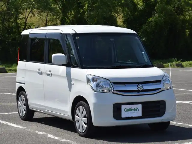 スズキ スペーシア G リミテッド 福岡県 2016(平28)年 8.6万km クリスタルホワイトP デュアルカメラブレーキサポート/オーディオ(GCZ215)/社外ドライブレコーダー(JVC)/片側パワースライドドア/運転席シートヒーター/ステアリングスイッチ/アイドリングストップ/プッシュスタート/スマートキー/純正フロアマット/純正ドアバイザー/電動格納ミラー