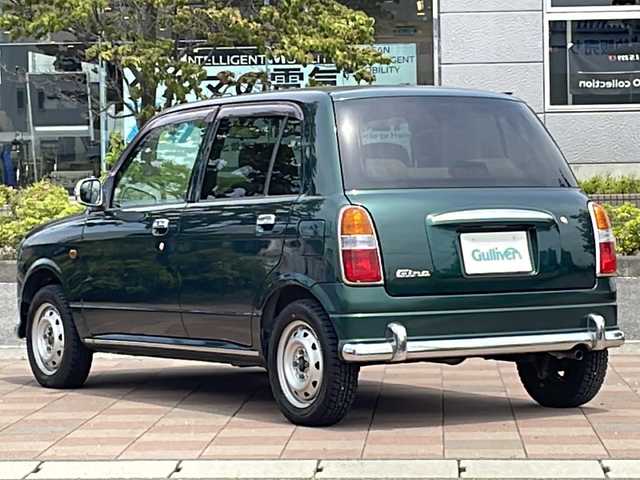 ダイハツ ミラ ジーノ リミテッド 福島県 2002(平14)年 11.2万km ブリティッシュグリーンマイカ 純正オーディオ/　【CD/MD/AM/FM】/純正フロアマット/純正ドアバイザー/電動格納ミラー/ハロゲンライト