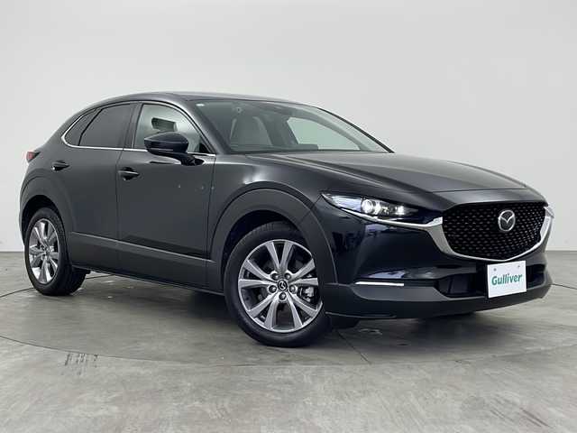 マツダ ＣＸ－３０ 20S Lパッケージ 兵庫県 2021(令3)年 3.3万km ジェットブラックマイカ ・純正10.25インチナビ＆BT＆フルセグ＆CD＆DVD＆HDMI/・レザーシート/・シートヒーター/・パーキングアシスト/・スマートブレーキサポート/・パワーシート/・シートメモリー/・ブラインドスポットモニター/・レーンキープアシスト/・レーダークルーズコントロール/・パドルシフト/・パワーバックドア/・バックカメラ/・LEDヘッドライト/・ETC/・アイドリングストップ/・前後ドライブレコーダー/・純正18インチAW/・電動パーキング/・プッシュスタート