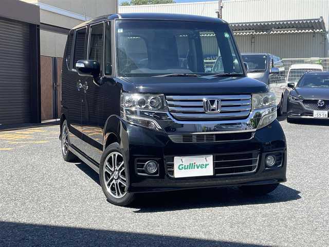 ホンダ Ｎ ＢＯＸ カスタム G L SSパッケージ 千葉県 2013(平25)年 11万km クリスタルブラックパール Gathersナビ(FM/AM/CD/DVD/USB/ワンセグ)/前後ドライブレコーダー/両側パワースライドドア/ETC2.0/HIDヘッドライト/オートライト/電動格納ミラー/フォグランプ/プッシュスタート