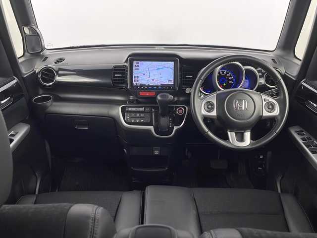 ホンダ Ｎ ＢＯＸ G ターボ Lパッケージ 埼玉県 2015(平27)年 5.3万km ブリリアントスポーティブルーメタリック2トーン 純正ナビ VXM-155VFEi/（ラジオ・CD・DVD・USB・Bluetooth・フルセグ・HDMI）/バックカメラ/ETC/両側パワースライドドア/プリクラッシュセーフティ/クルーズコントロール/横滑り防止装置/盗難防止装置/衝突軽減ブレーキ/ステアリングリモコン/プッシュスタート/パドルシフト/ロールサンシェード/純正フロアマット/純正ドアバイザー/純正アルミホイール