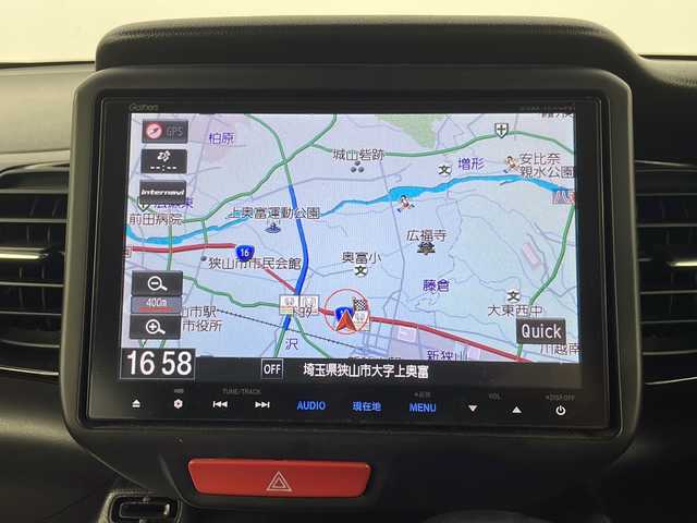 ホンダ Ｎ ＢＯＸ G ターボ Lパッケージ 埼玉県 2015(平27)年 5.3万km ブリリアントスポーティブルーメタリック2トーン 純正ナビ VXM-155VFEi/（ラジオ・CD・DVD・USB・Bluetooth・フルセグ・HDMI）/バックカメラ/ETC/両側パワースライドドア/プリクラッシュセーフティ/クルーズコントロール/横滑り防止装置/盗難防止装置/衝突軽減ブレーキ/ステアリングリモコン/プッシュスタート/パドルシフト/ロールサンシェード/純正フロアマット/純正ドアバイザー/純正アルミホイール