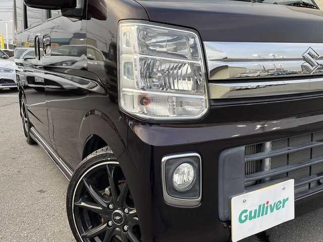 スズキ エブリィ ワゴン PZターボ スペシャル ハイルーフ 道北・旭川 2019(平31)年 4.3万km ムーンライトバイオレットPM /４WD//禁煙車//衝突軽減ブレーキ//社外ナビ/CD/DVD/SD/BT/TV//両側パワースライド//左側オートステップ//バックカメラ//ドライブレコーダー//オートエアコン//ミラーヒーター//シートヒーター//ステアリングスイッチ//オートライト//フォグランプ//ミラーウィンカー//電動格納ミラー//ドアバイザー//ブリッツ車高調//プッシュスタート//スマートキー//スペアキー