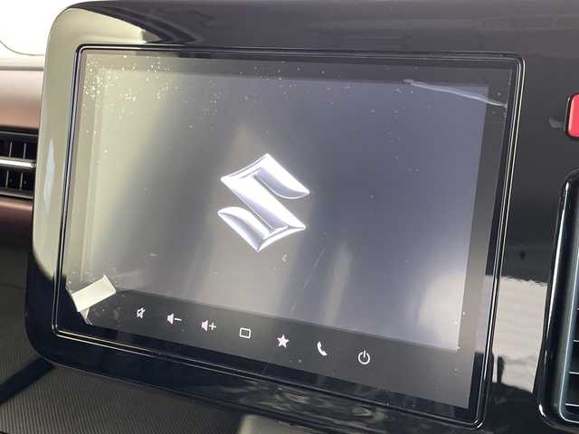 スズキ スペーシア カスタム HYBRID XS 新潟県 2025(令7)年 0.1千km ピュアホワイトパール/ブラック2トーン 4WD/禁煙車/スズキコネクトナビ/（BT/FM/AM/フルセグTV)/全周囲カメラ/ステアリングスイッチ/ステアリングヒーター/ハーフレザーシート/シートヒーター/両側パワースライドドア/ヘッドアップディスプレイ/電格ミラー/ウィンカーミラー/ヘッドライトレベライザー/取扱説明書/保証書/点検記録簿