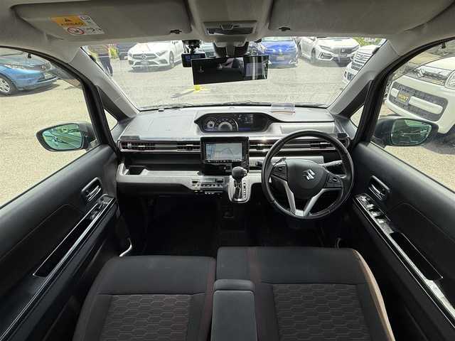 スズキ ワゴンＲ スティングレー HYBRID T 道央・札幌 2018(平30)年 9.3万km ムーンライトバイオレットPM 衝突軽減ブレーキ/４ＷＤ/ターボ/社外７インチナビ/フルセグＴＶ/バックカメラ/クルーズコントロール/シートヒーター/純正１５インチアルミホイール/ＬＥＤヘッドライト/ＨＵＤ
