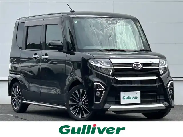 ダイハツ タント カスタム RS セレクション 佐賀県 2020(令2)年 5万km ブラックマイカメタリック スマートアシストIII/レーダークルーズコントロール/コーナーセンサー/純正9インチナビ/・バックカメラ/・フルセグTV/BT/CD/DVD/純正ドラレコ(DRN-H70N)/ハーフレザーシート/前席シートヒーター/両側パワースライドドア/純正15インチAW/アイドリングストップ/LEDヘッドライト/フォグランプ/オートライト/プッシュスタート/ETC/電動格納ミラー/フロアマット/ドアバイザー/スペアキー×１/保証書/取扱説明書