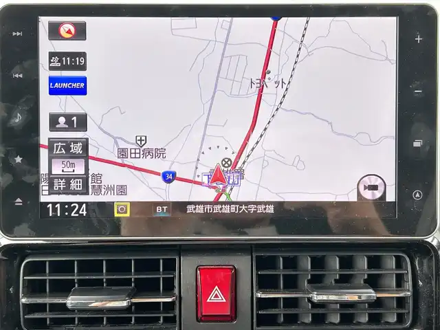 ダイハツ タント カスタム RS セレクション 佐賀県 2020(令2)年 5万km ブラックマイカメタリック スマートアシストIII/レーダークルーズコントロール/コーナーセンサー/純正9インチナビ/・バックカメラ/・フルセグTV/BT/CD/DVD/純正ドラレコ(DRN-H70N)/ハーフレザーシート/前席シートヒーター/両側パワースライドドア/純正15インチAW/アイドリングストップ/LEDヘッドライト/フォグランプ/オートライト/プッシュスタート/ETC/電動格納ミラー/フロアマット/ドアバイザー/スペアキー×１/保証書/取扱説明書