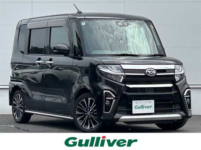 ダイハツ タント カスタム RS セレクション 長崎県 2020(令2)年 5万km ブラックマイカメタリック スマートアシストIII/レーダークルーズコントロール/コーナーセンサー/純正9インチナビ/・バックカメラ/・フルセグTV/BT/CD/DVD/純正ドラレコ(DRN-H70N)/ハーフレザーシート/前席シートヒーター/両側パワースライドドア/純正15インチAW/アイドリングストップ/LEDヘッドライト/フォグランプ/オートライト/プッシュスタート/ETC/電動格納ミラー/フロアマット/ドアバイザー/スペアキー×１/保証書/取扱説明書