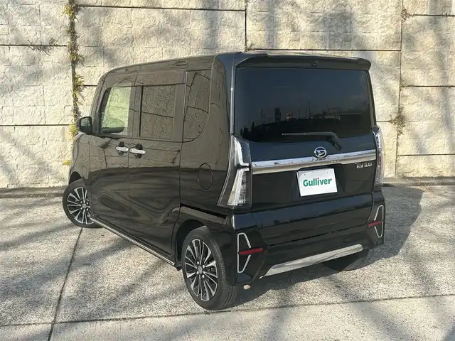 ダイハツ タント カスタム RS セレクション 長崎県 2020(令2)年 5万km ブラックマイカメタリック スマートアシストIII/レーダークルーズコントロール/コーナーセンサー/純正9インチナビ/・バックカメラ/・フルセグTV/BT/CD/DVD/純正ドラレコ(DRN-H70N)/ハーフレザーシート/前席シートヒーター/両側パワースライドドア/純正15インチAW/アイドリングストップ/LEDヘッドライト/フォグランプ/オートライト/プッシュスタート/ETC/電動格納ミラー/フロアマット/ドアバイザー/スペアキー×１/保証書/取扱説明書